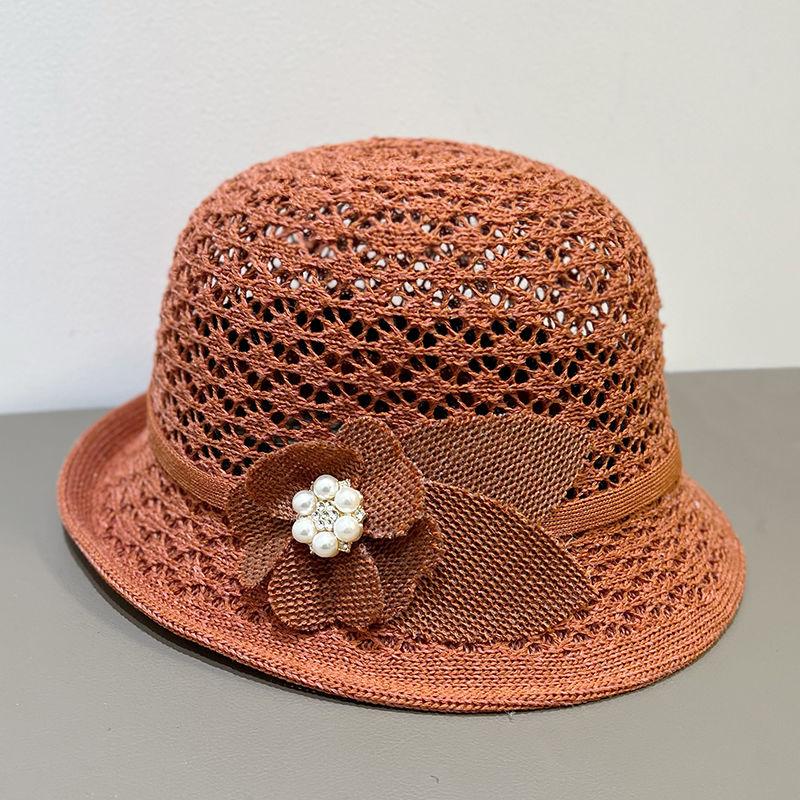 Spring and Summer New Elegant Top Hat, Fashionable and Versatile Woven Rolled Edge Sunshade Fisherman Hat