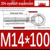 304 Stainless Steel Expansion Bolt with Ring Hook, M6/M8/M10/M12.