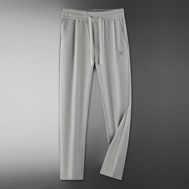 Men's Plus Size Straight-Leg Elastic Waist Casual Pants