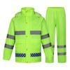 Reflective Split Raincoat Suit for Traffic and Sanitation Workers