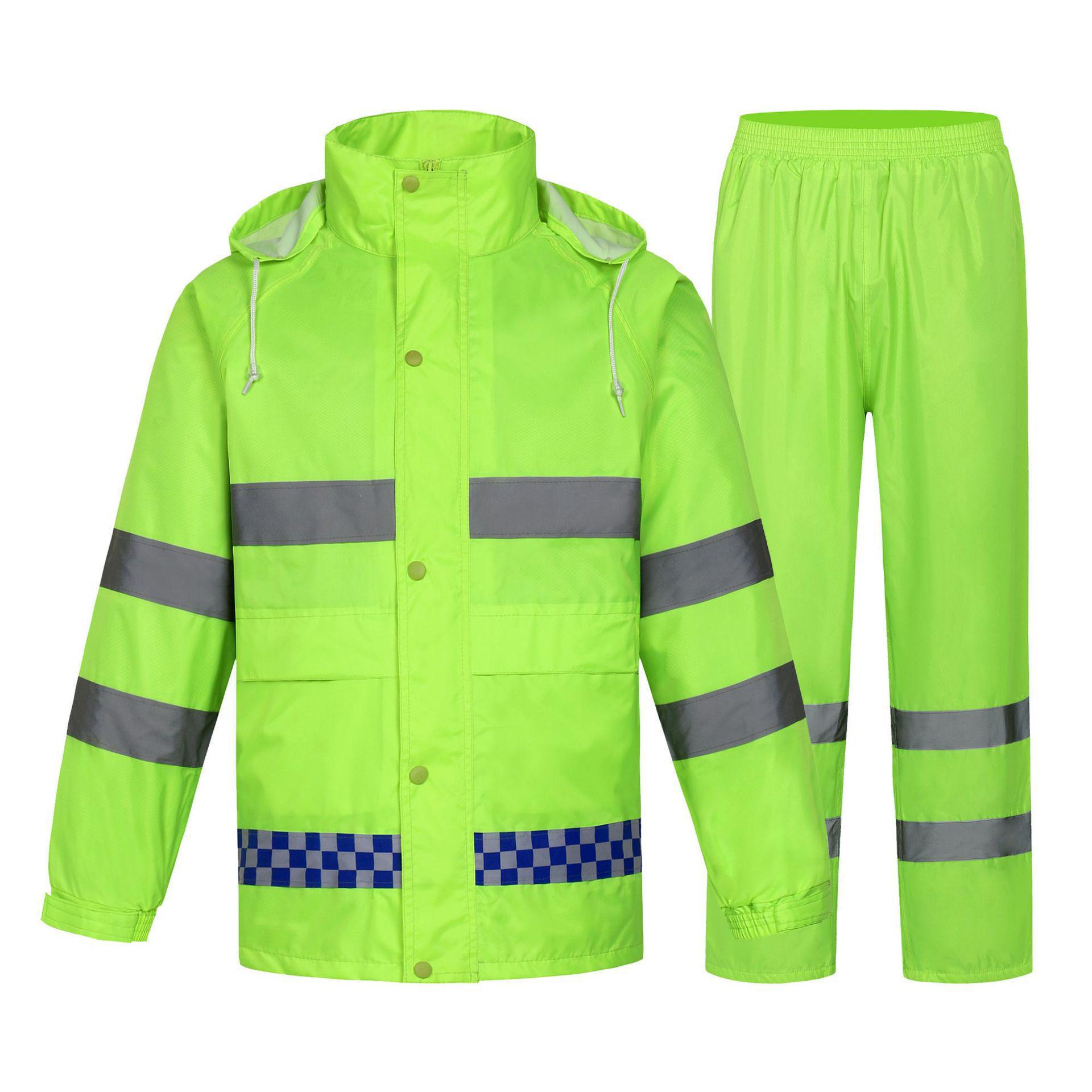 

Reflective Split Raincoat Suit for Traffic and Sanitation Workers M флуоресцентный зеленый