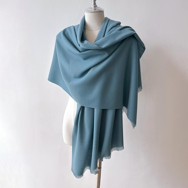 Fashion Winter Cashmere Scarf For Women Warm Solid Color Wraps Shawls Bandana Foulard Neckerchief Poncho Echarpe Pashmina Stoles