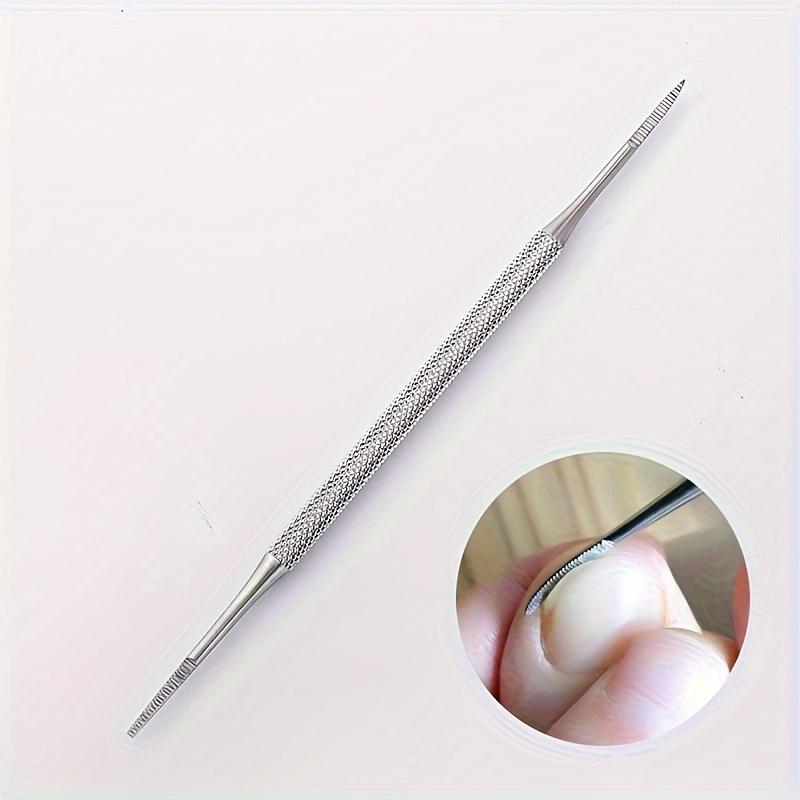 1Pc Professional Stainless Steel Nail File Dual-Headed Toenail Cleaner Pedicure Tools for Toenail Dirt Removal