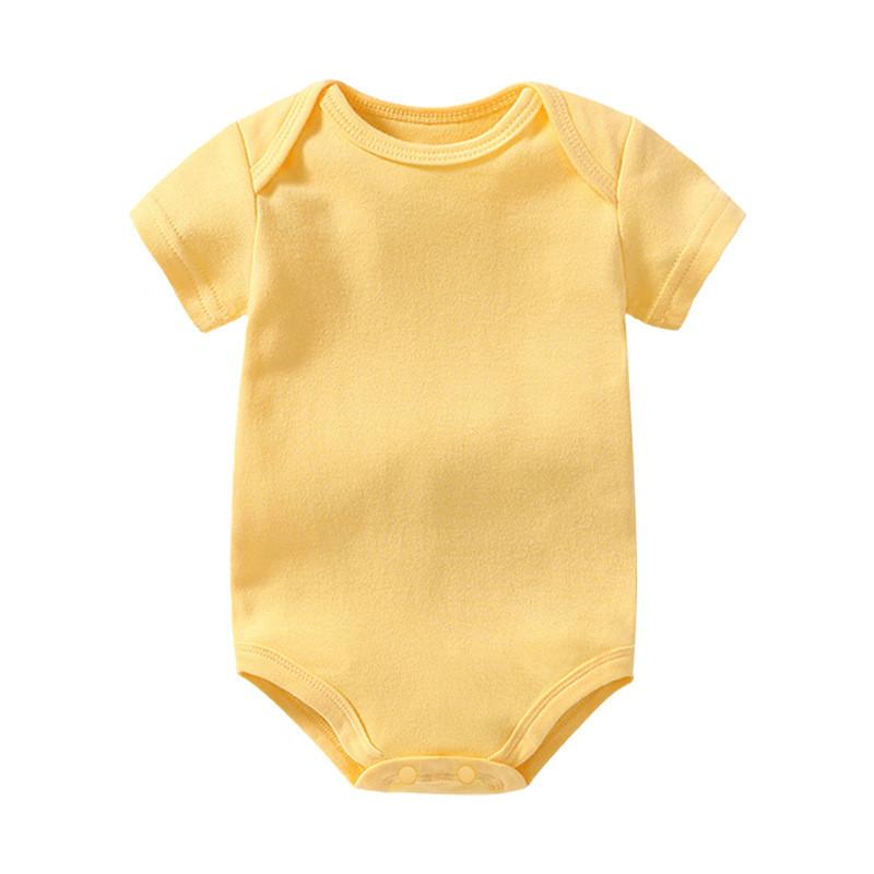 

Infant Color Solid Jumpsuit Romper With Cotton Material Clothing For Summer 73cm