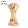100Pcs Wooden Skewers 6 Inch Sturdy Cocktail Picks for Appetizers Flat Paddle Food Sticks for Party BBQ Fruit Cheese Charcuterie Boards Accessories