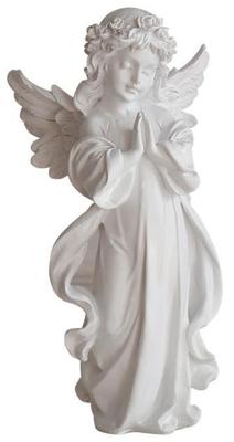 Angel Figurine Height 30cm Large Object Prayer Angel Interior Peace Praying Angel Statue Gardening Crafts Gift Present Resin White Large [bellarino]