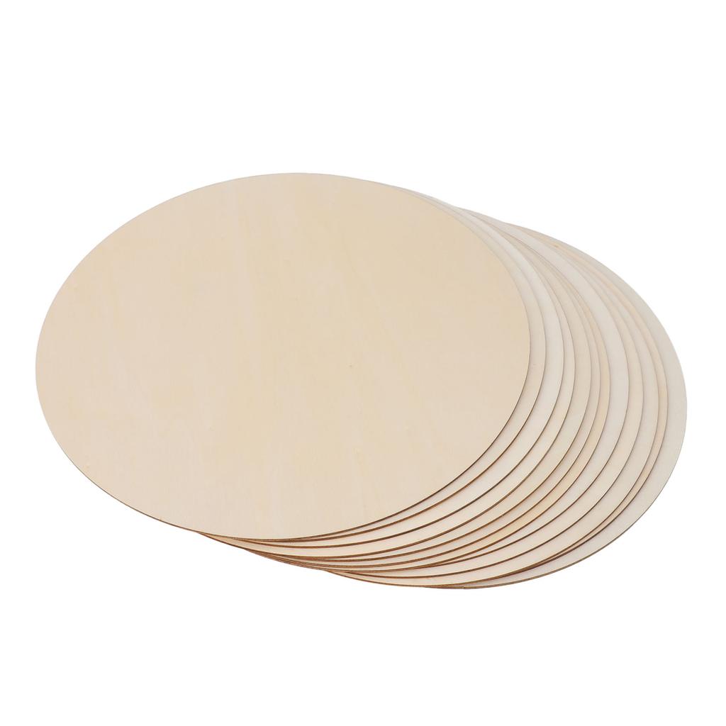 12 Pcs 12 Inch Wood Circles for Crafts DIY Wood Rounds Unfinished Wood Crafts Wooden Blank Slices fo