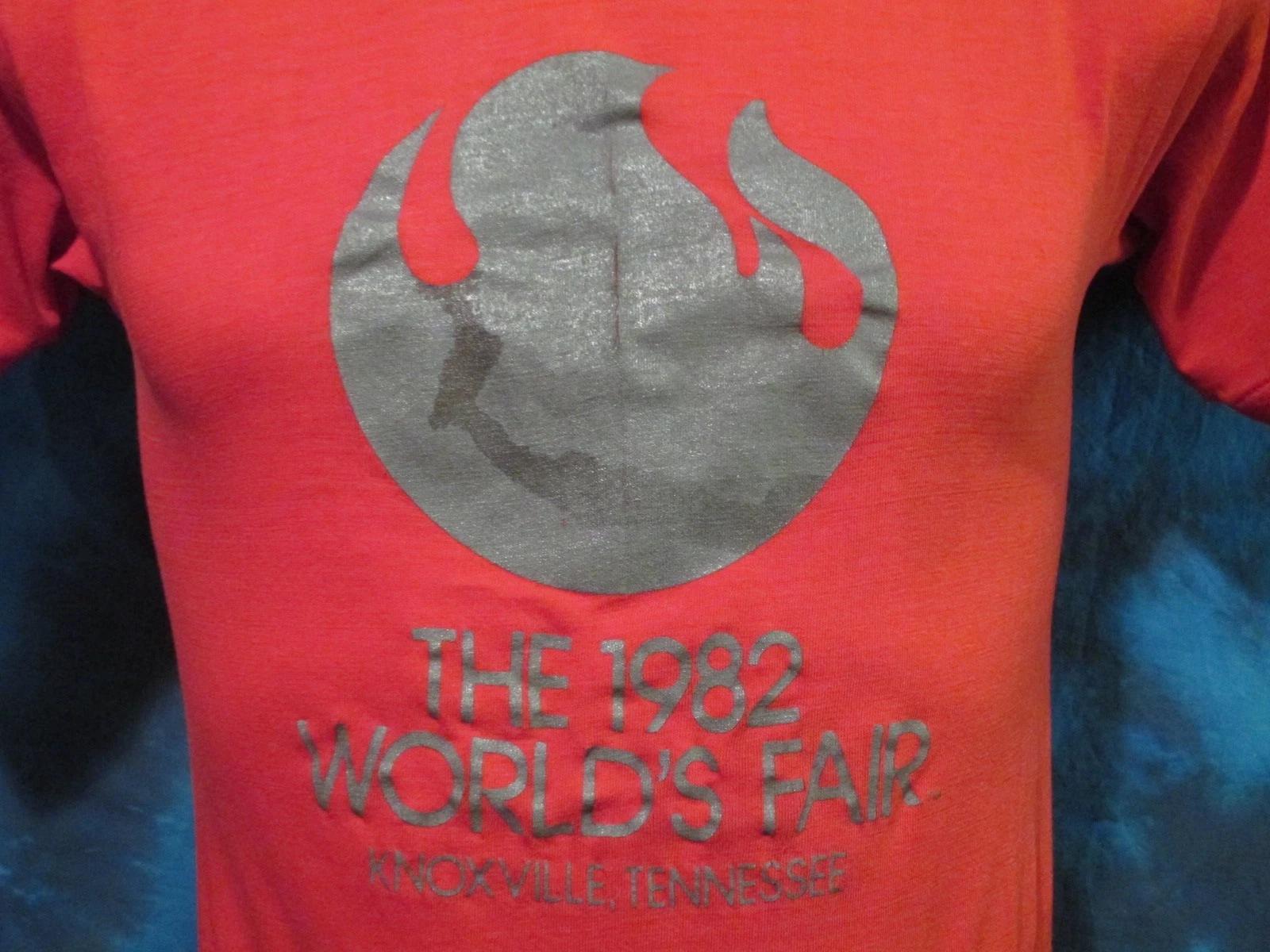 vtg 1982 WORLD S FAIR KNOXVILLE TENNESSEE PAPER THIN T-Shirt XS single stitch 2XL