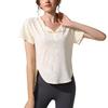 Damen Sommer Yoga V-Ausschnitt T-Shirts: Cool, Locker, Atmungsaktiv, Slim-Fit Kurzarm für Laufen und Fitness