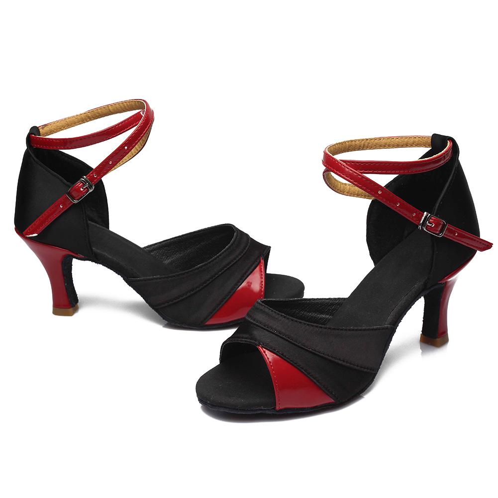 Women Girls Ballroom Dance Shoes Latin Salsa Performance Dance Shoes Heeled 7CM