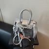 Retro Denim Shoulder Bag For Women Summer Daily Use Pu Material