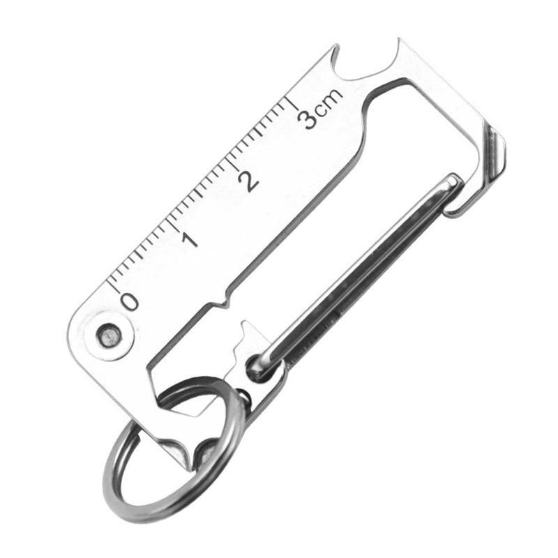 

Stainless Steel Keychain Nine In One Mini Edc Tool Outdoor Hiking Camping Multifunctional Tool