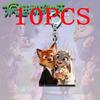 Portachiavi Creativo Carino del Film Zootopia Ornaments in Acrilico Cartone Animato Anime Decorazione per Borse alla Moda Regali per Coppie Amici