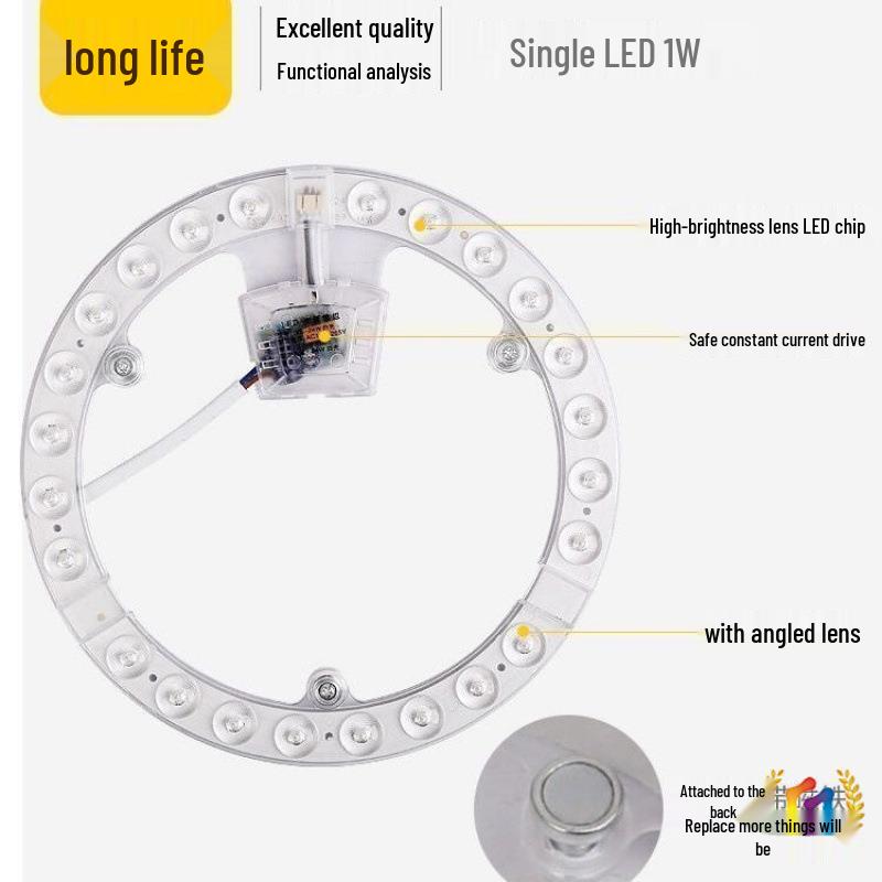 Magnetic LED Ceiling Light: Eye Protection Strip, Bright Panel for Bedroom/Living Room