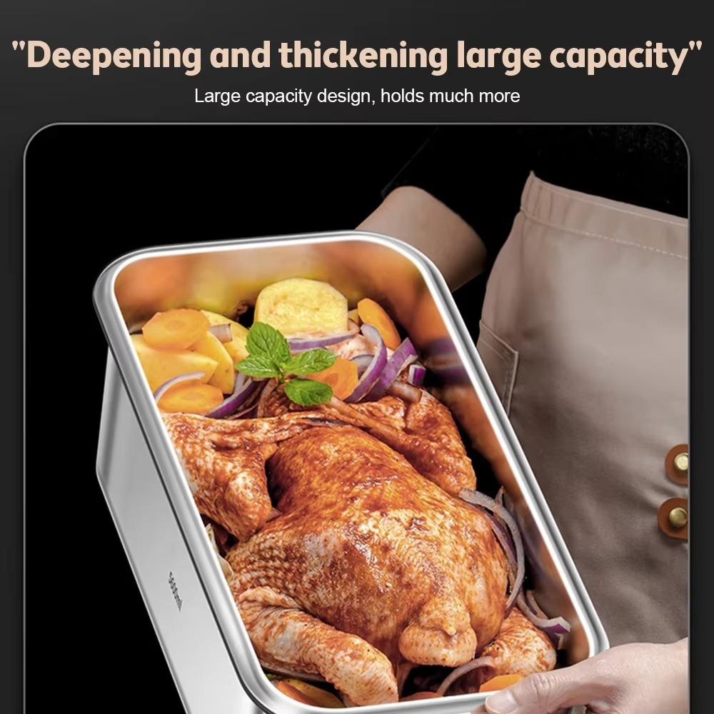 316 Stainless Steel Food Storage Container Set, Airtight Leakproof Kitchen Organizer with Lids, Large Capacity Bento Box