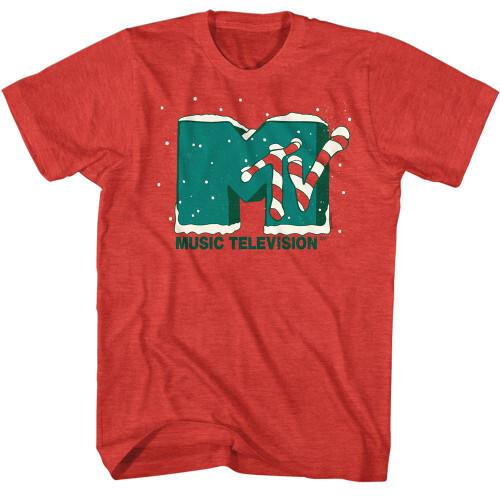MTV Christmas Red Heather T-Shirt Unisex T-Shirt M