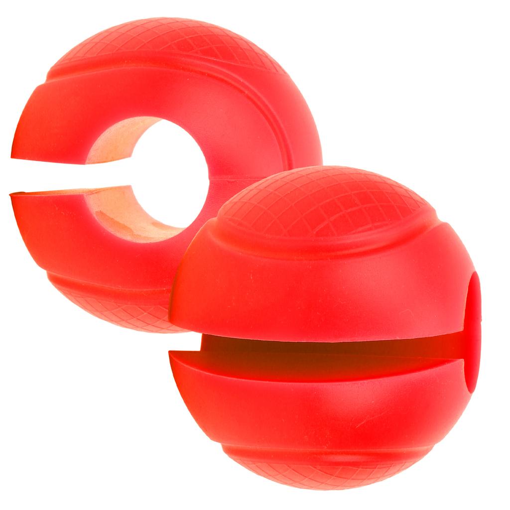 2pcs Barbell Grips Round Thick Silicone Dumbbell Adapter Balls Barbell Grip Hand Wrap BallRed