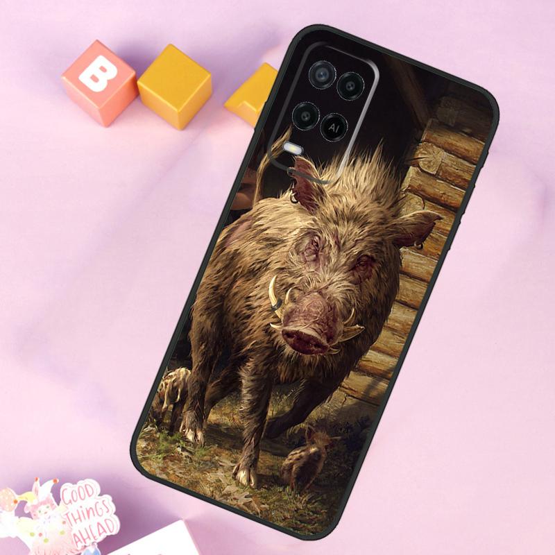 

wild boar Case For Oppo A60 A80 A40 A15 A16 A17 A57 A94 A74 A54 A76 A96 A18 A38 A58 A78 A98 A5 A6 Pro OPPO A74 4G