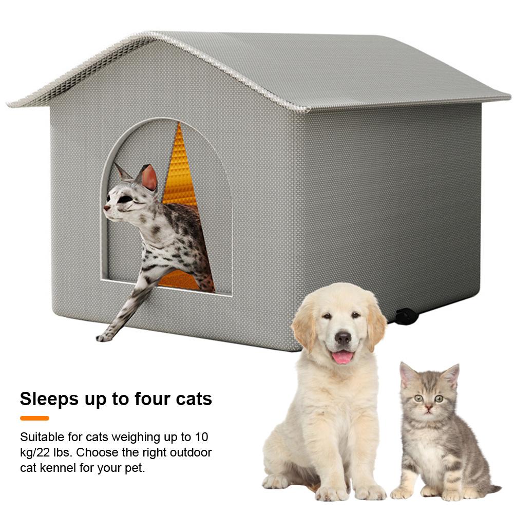 Feral Cat Shelter Weatherproof Stray Cat Shelter Feral Cat House for Winter Wild Animal Tent Bed