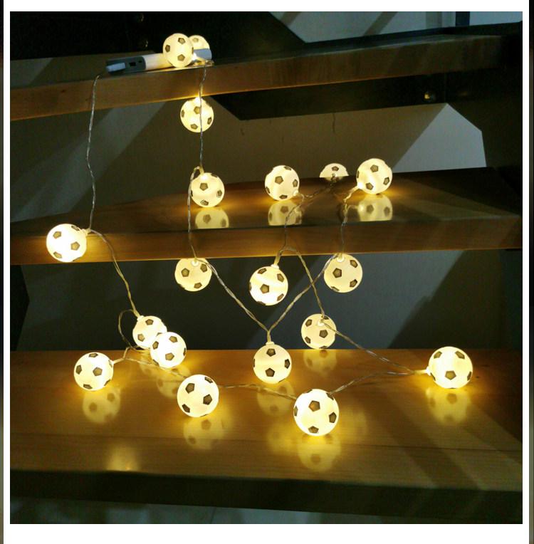 World Cup Football Theme LED String Lights - Indoor Party & Festival Decor - Baby's Breath Colorful Design