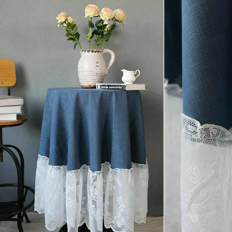 Pastoral Nordic Style Round Tablecloth Home Dining Table Cover Towel Coffee Tea Table Lace Tablecloth Exhibition Hall Tablecloth