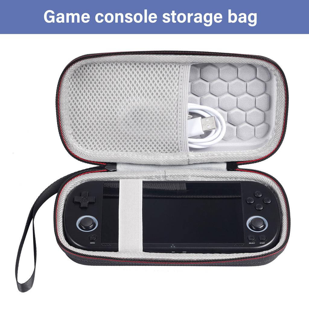 Portable Carrying Case For Trimui Smart Pro Game Console With Tempered Glass Film Screen Protector Shockproof Waterproof