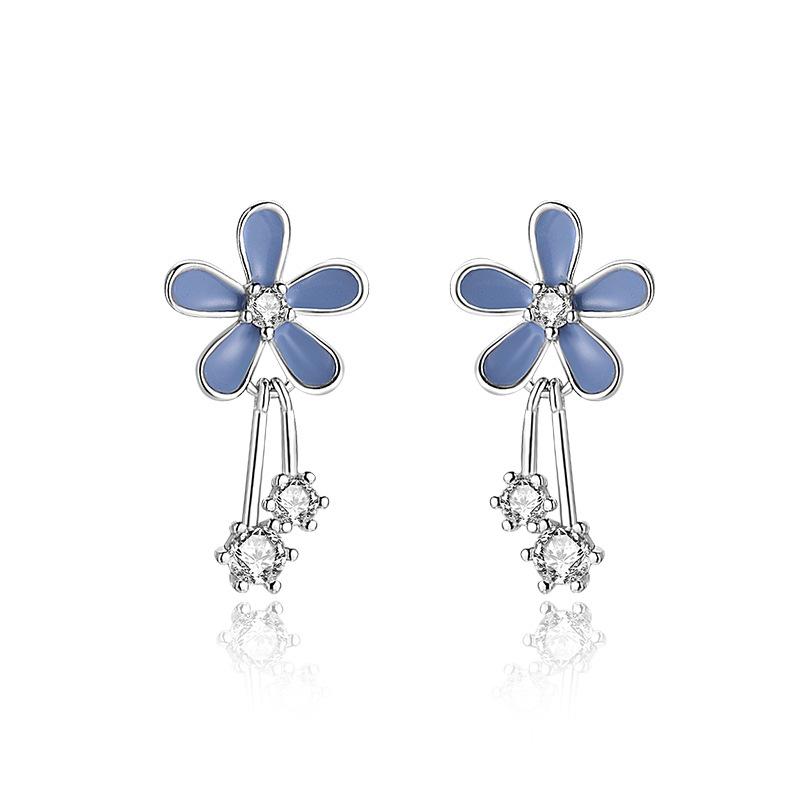 

Forest Flower Daisy Gray Blue Sweet Tassel Earrings for Women
