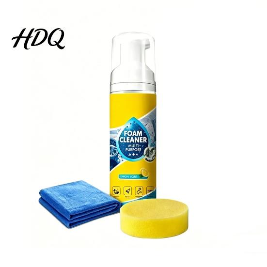 All-purpose Foam Cleaner Multifunctional Rinse-Free Deep Cleaning Spray with Sponge Towel Household