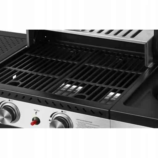 Grill Gazowy El Fuego Brockton 2+1 8,5Kw Żeliwo!