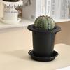 Large Caliber Modular Cactus Flower Pot - Resin Plastic Round Succulent Plant Pot for Home Gardening
