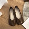 Casual Women Loafers Slip On Shoes Leather Flat Comfortable Breathable Toe Separator Style