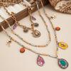 Sweet and Cool Style Multi Layer Necklace Set Heart Charm Geometric Chains Ideal for Office Dating Outfits