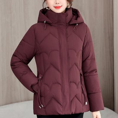 Fashion Winter Jackets Woman Parkas Hooded Thick Warm Casual Middle Age Women's Short Coats