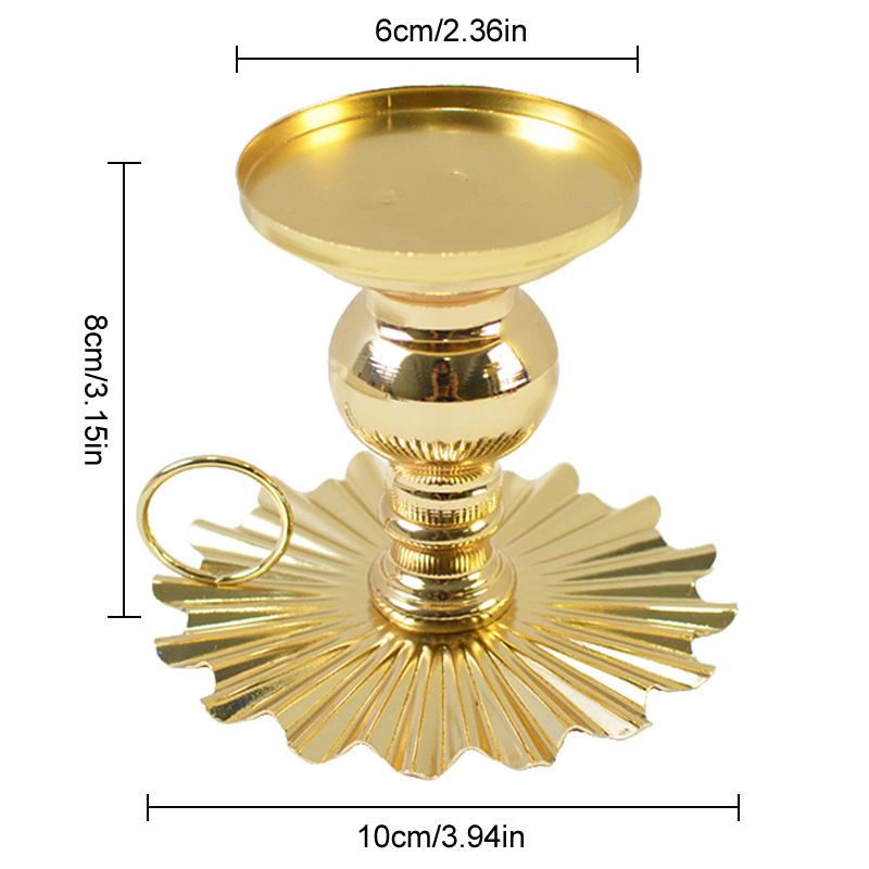 1PC Candle Stand Black Iron Home Decoration Metal Pillar Candleholder Candle Holder Desktop Cast Decor Taper Candlestick Wedding