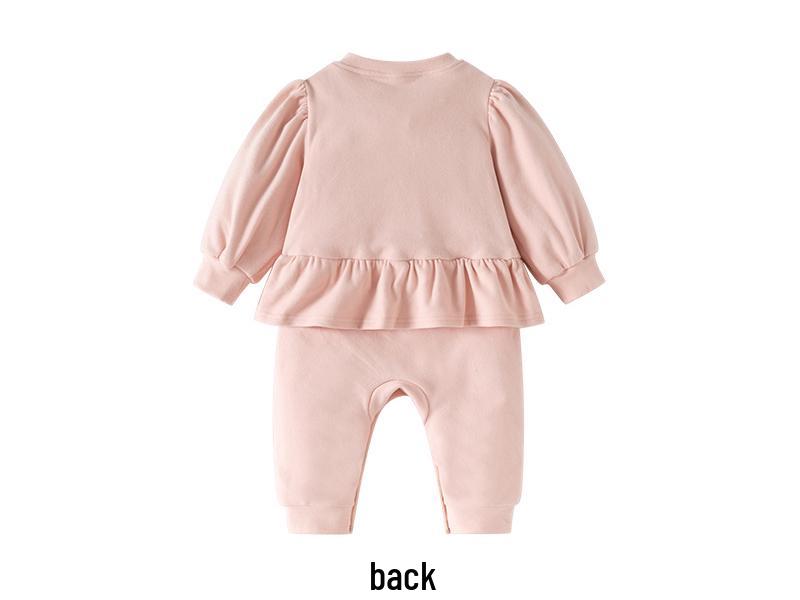 Wine Red Baby Girl Thermal Fleece Onesie: Autumn/Winter Crawling Suit Gift for 100-Day Celebration