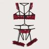 New Sexy Fashion Lace Lingerie Underwear Sleepwear Steel Ring Pajamas Garter Women Intimates Underwear Bra Panties Set Lingerie