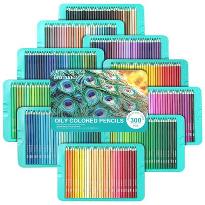 300-Color Oil-Based Colored Pencils, Professional Soft-Core Colored Pencil Set, Ideal for Coloring and Painting, for Kids, Adults, and Artists