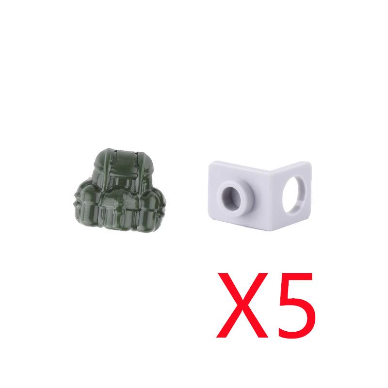 Military Building Accessories Mini Brick Camouflage   Hat Tactical Helmet Peaked Cap Backpack Radio Toy Gift DIY K040