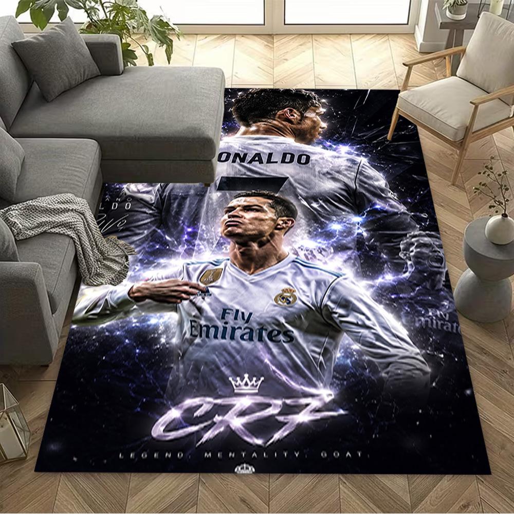 Ronaldo's Legendary Journey Area Rug Design for Hallway Bedrooms Dormitory Entryway Antislip Carpet Decorate Offices Best for Christmas