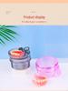 Large Capacity Denture Cleaning and Storage Box with Food Grade Retainer Soaking and Drain Feature