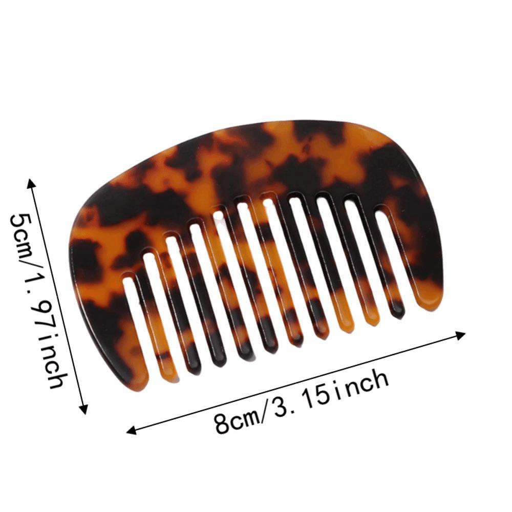 Pocket Comb Acetate Hair Comb Marble Pattern Scalp Massage Comb Travel Essential