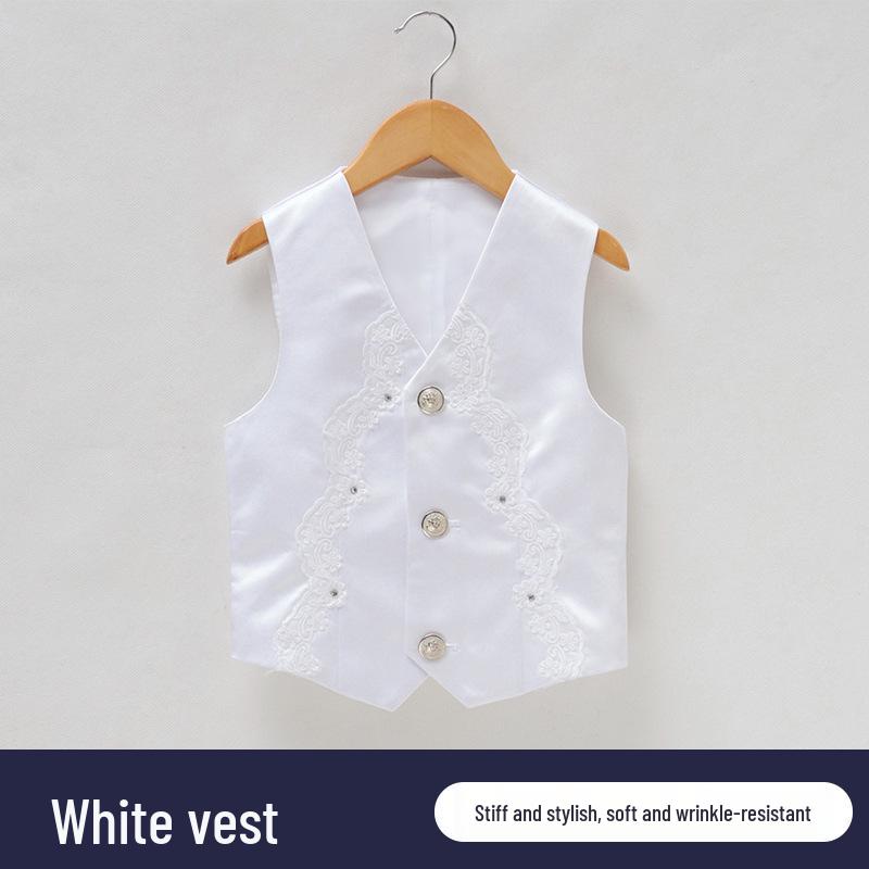 Boys' Academy Style Solid Color Vest for Formal Events and Page Boys