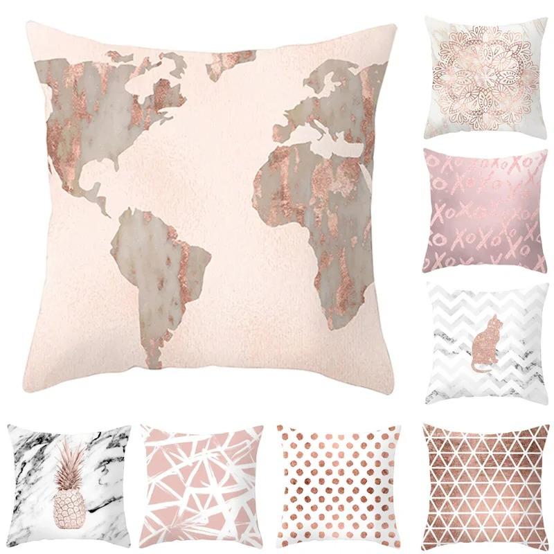 Simple Geometric Style Pillowcase Living Room Office Home Pillowcase Car Ornaments