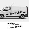 2PCS Car Door Side Stickers For Vauxhall Opel Vivaro Renault Trafic Graphics Camper Van Vinyl Film Decals Tuning Accessories