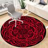 1pc Circular Pattern Design Carpet, Round Non Slip Durable Large Size Office Carpet, Suitable for Office