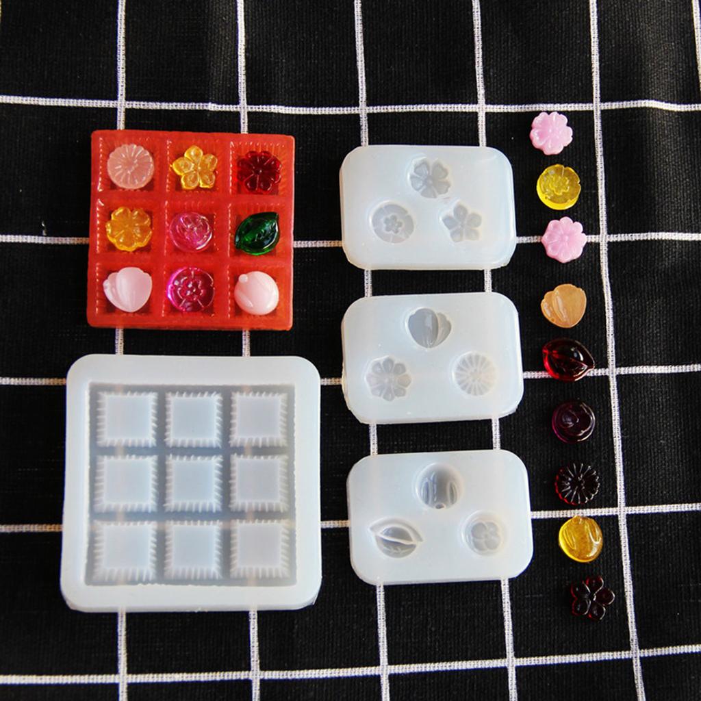 4 buc Matriță Cutie Patiserie Miniatură Realistă Matrițe Silicon Proiectate Pentru Suport Patiserie Miniatură Și Pasionații de Artizanat