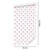 Hearts Wallpaper White and Powder Pink 50x1000