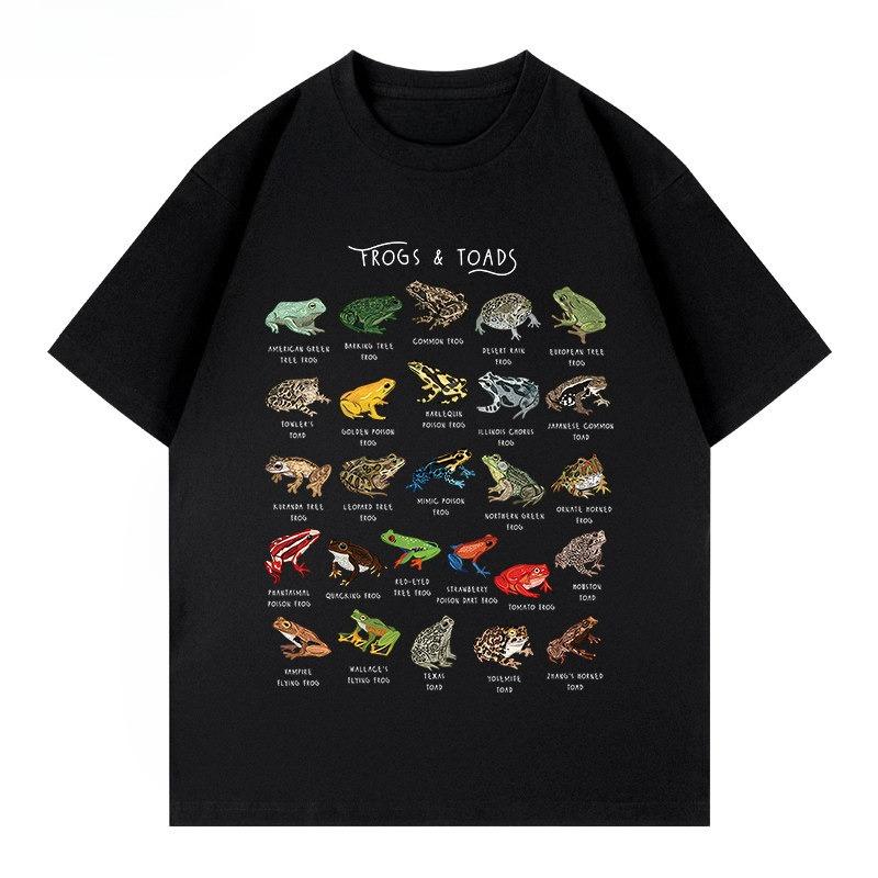 

Frog Frog Toad Fun Animal Science Yellow Casual Tshirt Mens and Womens Luxury Brand Top S