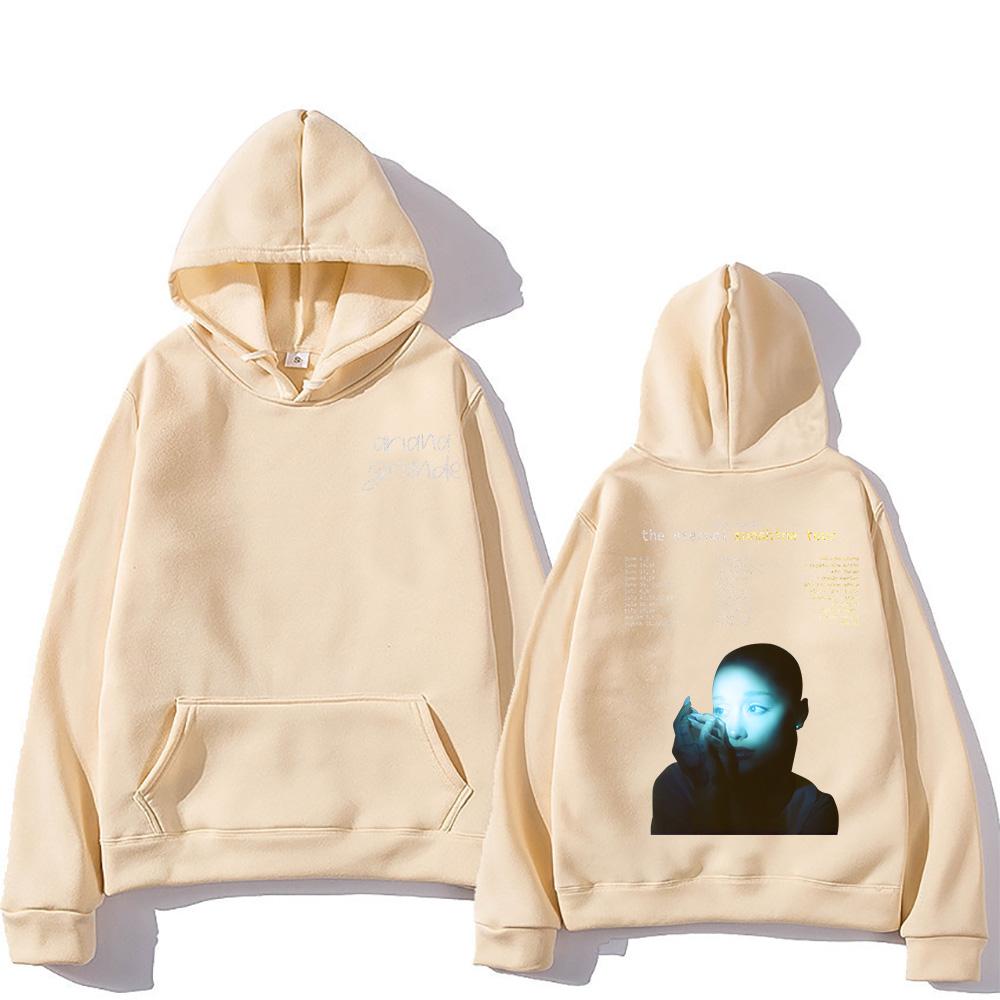 Ariana Grande Eternal Sunshine Tour Men Plus-size Hooded Sweatshirt Retro Fashion Casual Loose Street Autumn Winter Sweatshirt