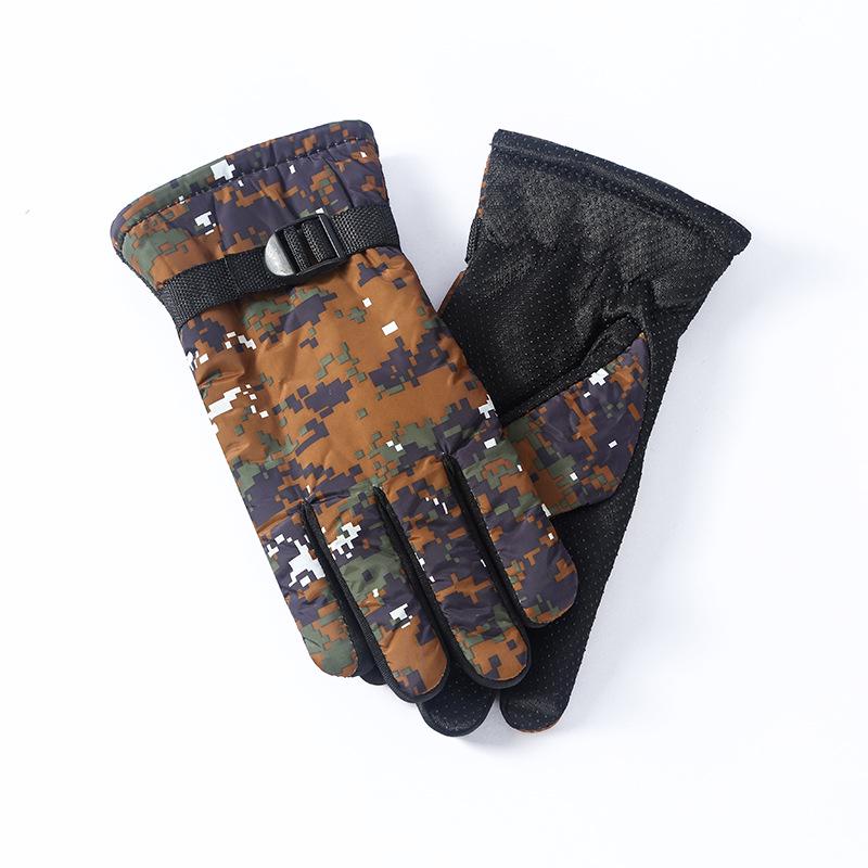 Men's Windproof Winter Ski Gloves - Thick, Non-Slip, Velvet-Lined for Warmth and Cold Protection, Ideal for Cycling and Riding